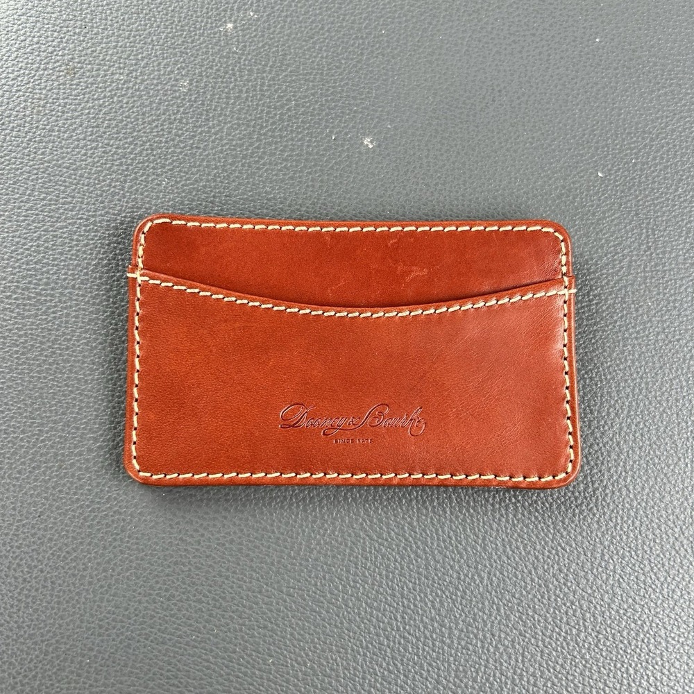Dooney & Bourke Yellow Mustard Pebble Leather Card Holder